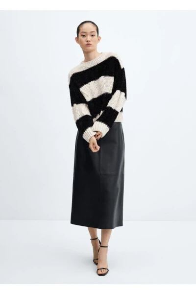 Striped Lurex Sweater - MANGO (1)