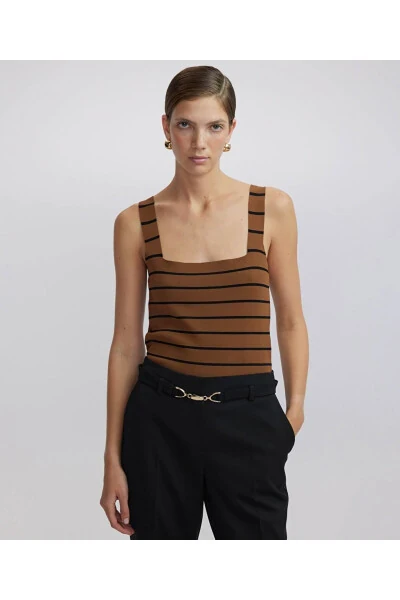 Striped pattern knitwear - İPEKYOL