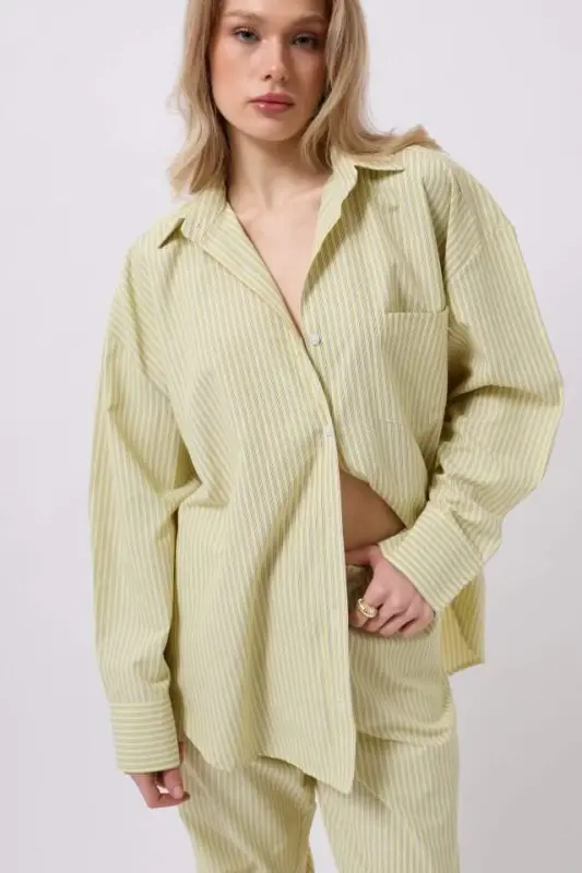 Striped Pocket Detail Shirt - 1