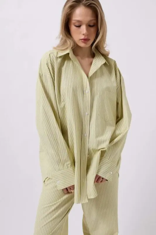 Striped Pocket Detail Shirt - 2