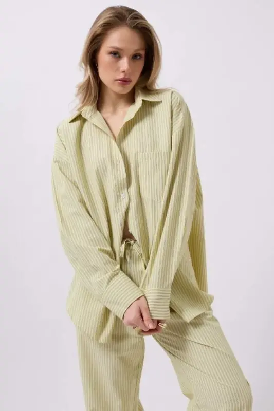 Striped Pocket Detail Shirt - 3