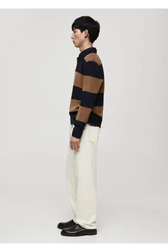 Striped polo neck sweater - 7