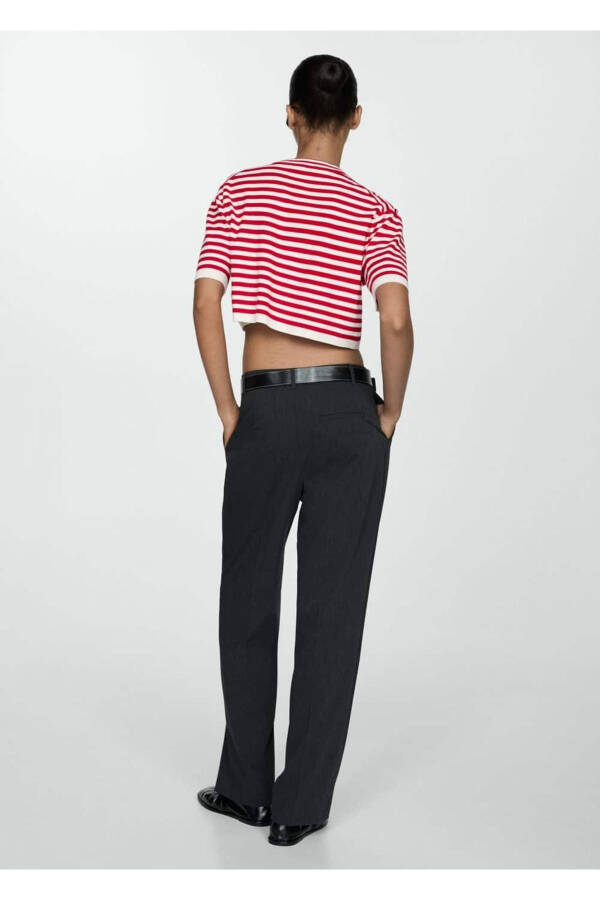 Striped short sweater - 4