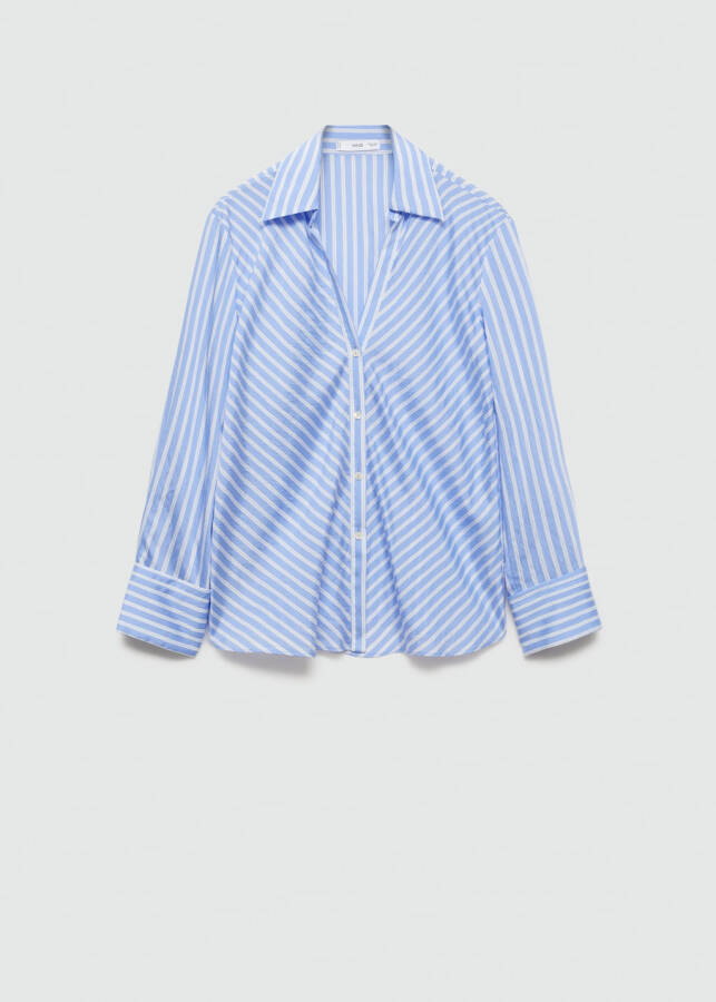 Striped, sky blue shirt - 2