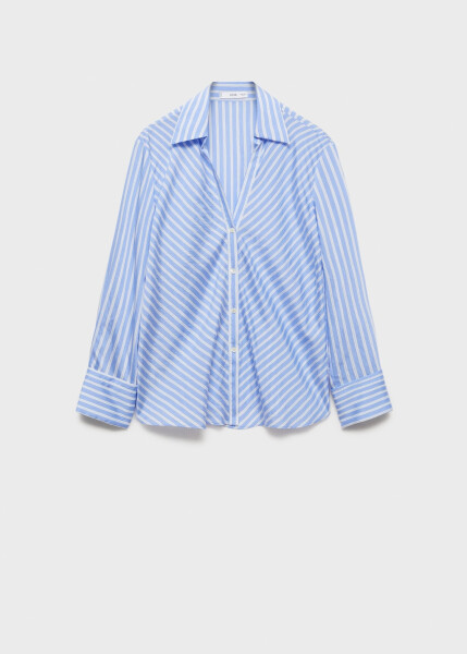 Striped, sky blue shirt - 1