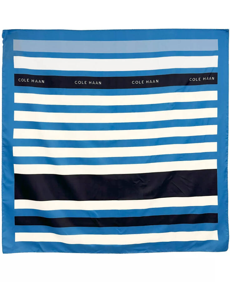 Striped Square Scarf Marine - 1