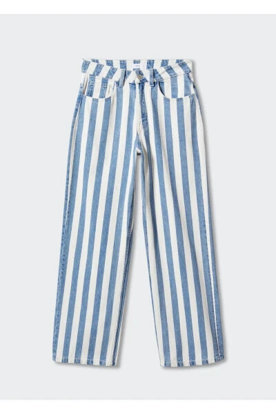 Striped Straight Cut Jeans - 3
