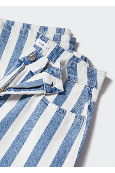 Striped Straight Cut Jeans - 6