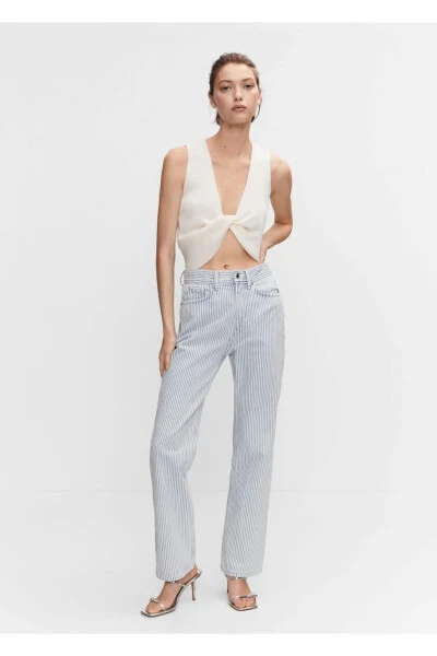 Striped Straight Fit Jean - 2