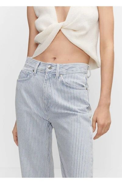 Striped Straight Fit Jean - 5