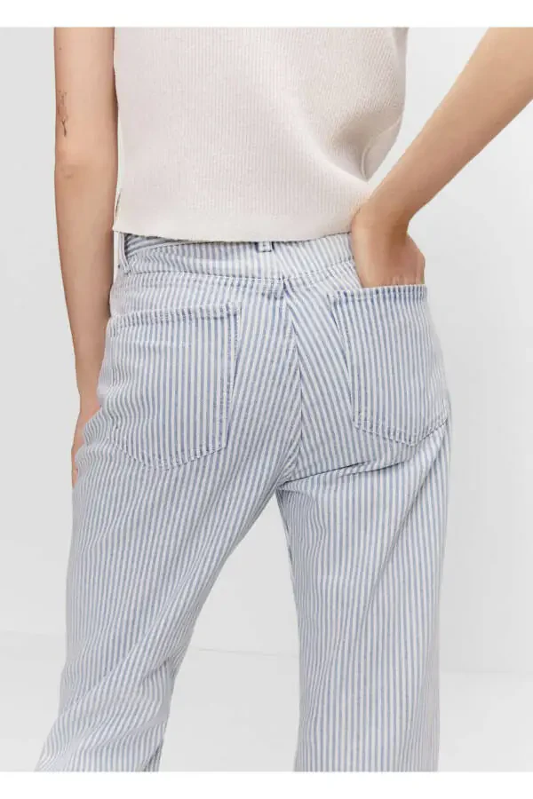Striped Straight Fit Jean - 8