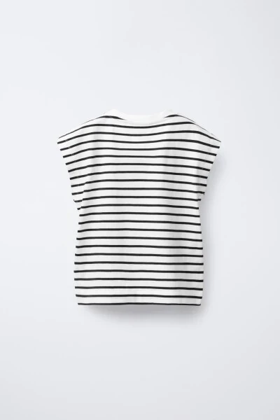 Striped T-shirt - zara (1)