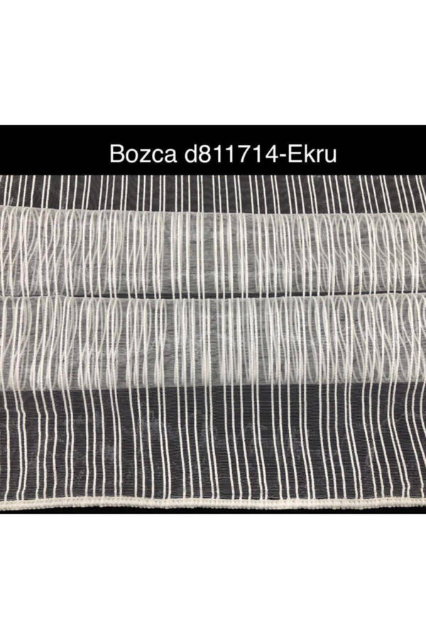 Striped Tulle New Model Tulle Curtain 1 E 2.5 Pleat Medium Pleat - 6