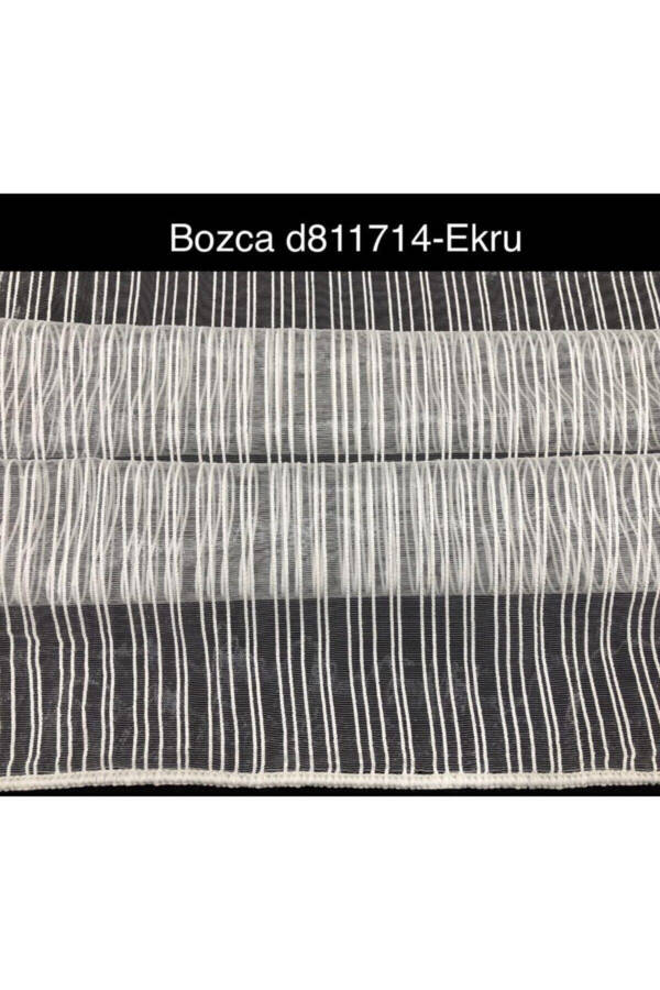 Striped Tulle New Model Tulle Curtain 1 E 2.5 Pleat Medium Pleat - 12