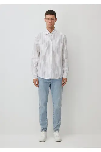 Striped White Shirt Regular Fit / Normal Cut 02 - MAVI (1)