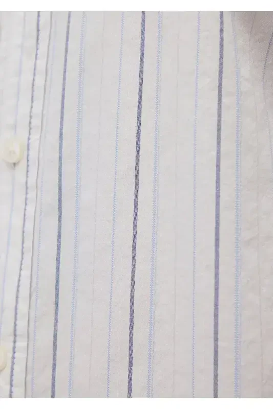 Striped White Shirt Slim Fit 0211144- - 6