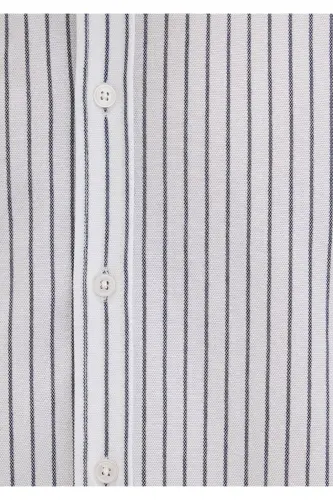 Striped White Shirt Slim Fit 0211403-91334-Colorful - 7
