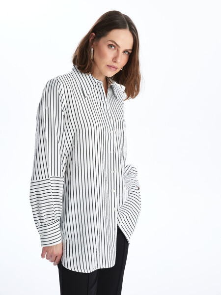 Striped Women's Shirt Tunic - 16