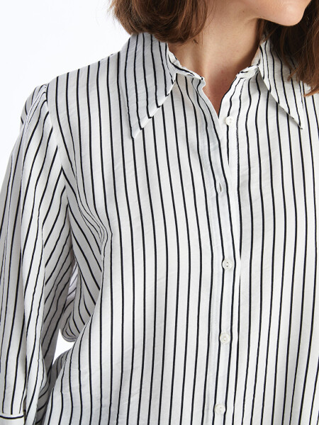 Striped Women's Shirt Tunic - 18