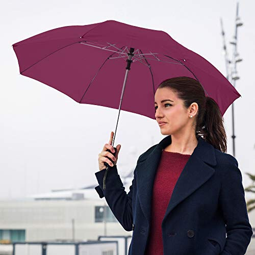 STROMBERGBRAND UMBRELLAS Enviro, Heather, Spectrum Popular Style Automatic Open Umbrella Light Weight Travel Folding Umbrella for Men and Women - 3