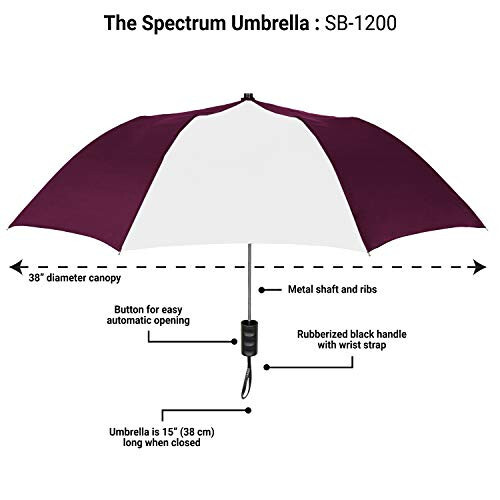 STROMBERGBRAND UMBRELLAS Enviro, Heather, Spectrum Popular Style Automatic Open Umbrella Light Weight Travel Folding Umbrella for Men and Women - 5