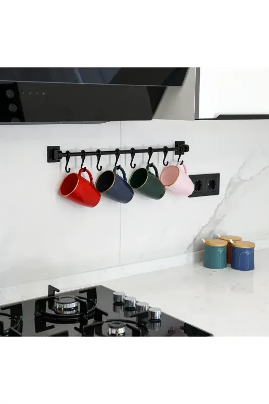 Strong Adhesive 8 Hook Rail 45 Cm - 5