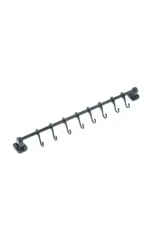 Strong Adhesive 8 Hook Rail (55 CM) 20x30 Wrought Iron Basket-h32+sr30 - 6
