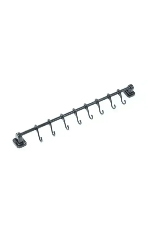 Strong Adhesive 8 Hook Rail (55 CM) 20x30 Wrought Iron Basket-h32+sr30 - 6