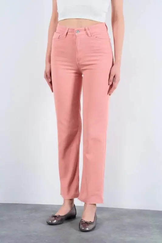 Strong Düz Pantolon - Pudra - 2