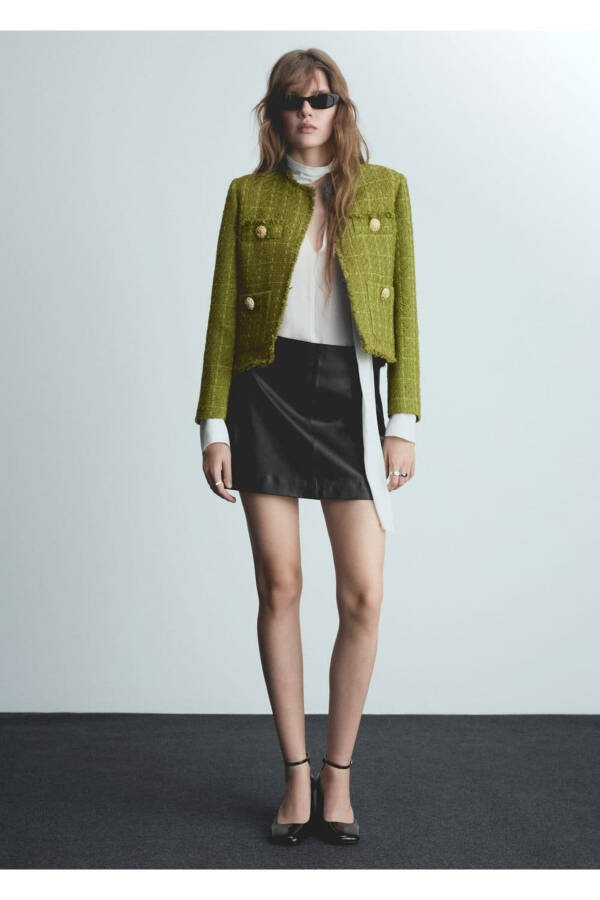 Studded Tweed Blazer - 2