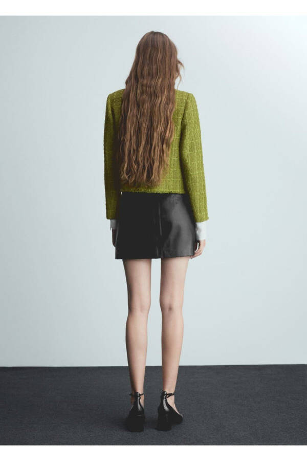 Studded Tweed Blazer - 4