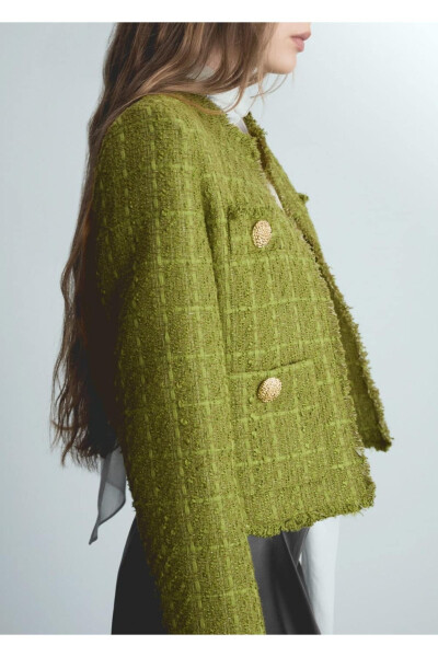 Studded Tweed Blazer - 5