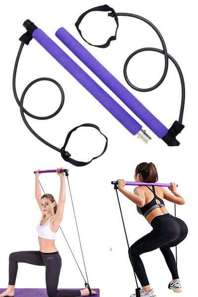 Studio Pilates Barı Çubuğu Terleme Bel Kemeri Fitness Seti - QUALITYWORLD