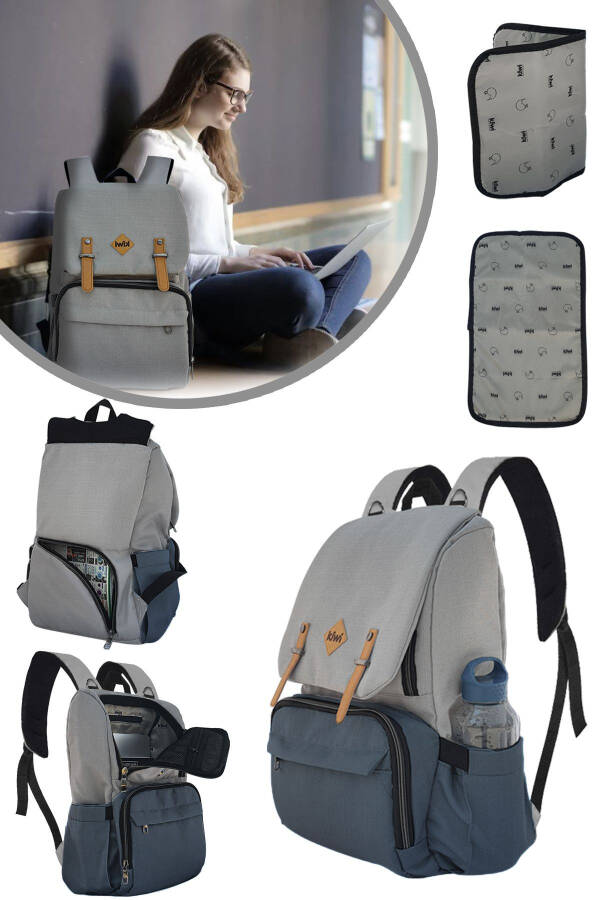 Study Multi-Compartment Large Capacity Waterproof Fabric Backpack - 1