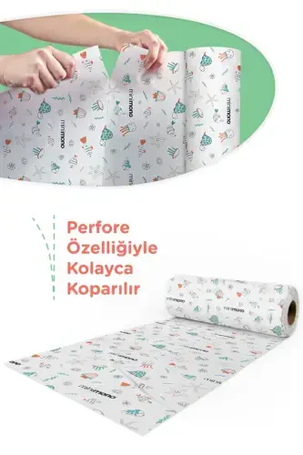 Стульчик для кормления и коврик для занятий - одноразовые - 1 рулон 10 штук - синий - 5