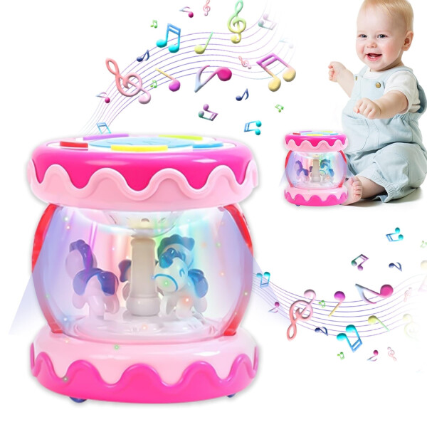 Style-Carry Baby Toys 6 to 12 Months, Musical Learning Infant Toys 12-18 Months - Rotating Light up Baby Music Crawling Toys Educational Toy for Girls - 1