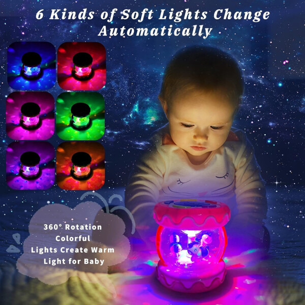 Style-Carry Baby Toys 6 to 12 Months, Musical Learning Infant Toys 12-18 Months - Rotating Light up Baby Music Crawling Toys Educational Toy for Girls - 3