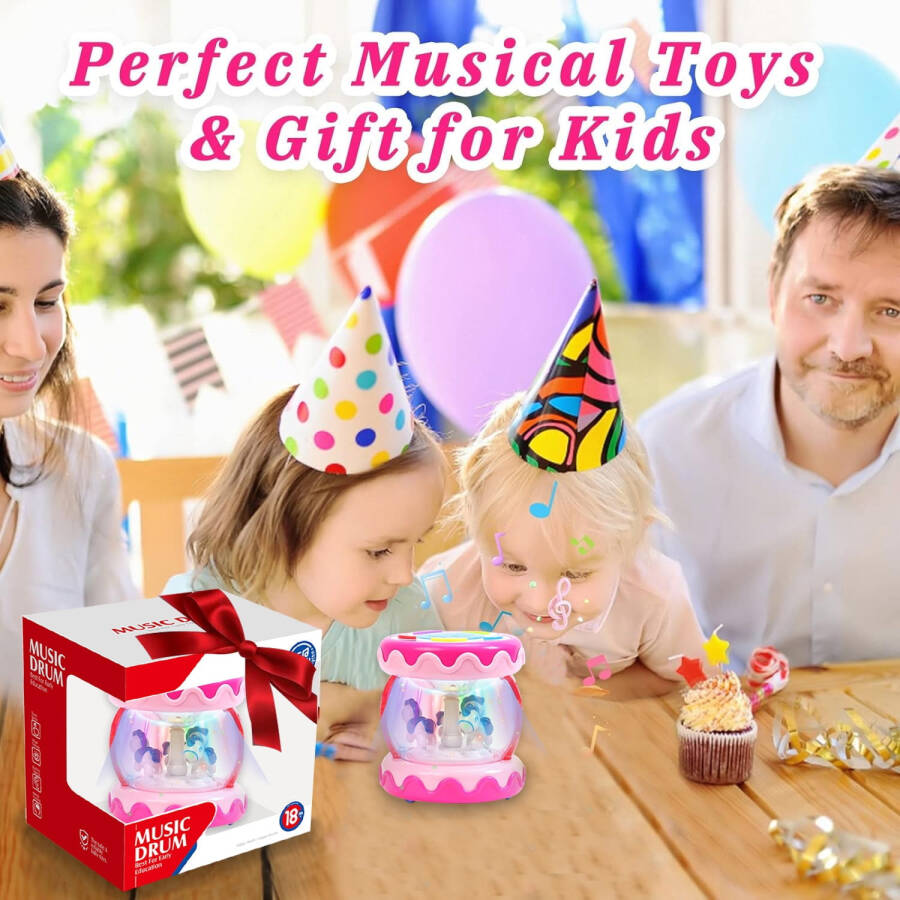 Style-Carry Baby Toys 6 to 12 Months, Musical Learning Infant Toys 12-18 Months - Rotating Light up Baby Music Crawling Toys Educational Toy for Girls - 6