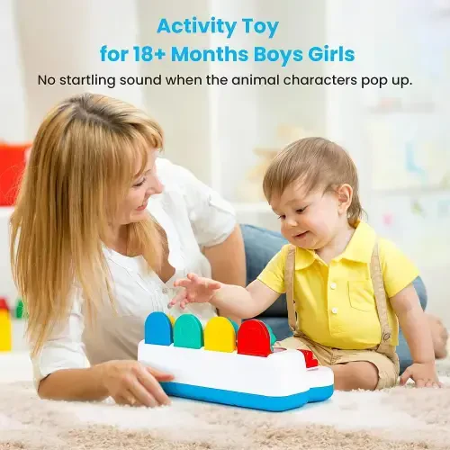 Style-Carry Interactive Activity Toy for Babies, Cause and Effect Toys, Montessori Toy for 6-12 Months Boys Girls, Activity Center Toy Cute Animal Learning Game - STYLE-CARRY (1)