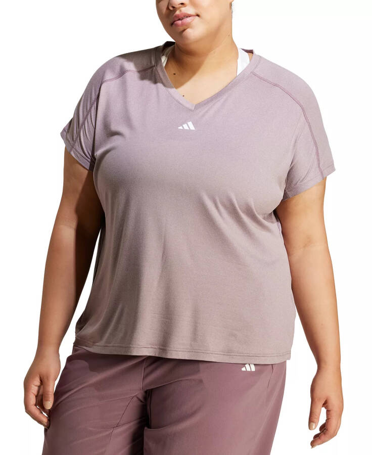 Stylish and comfortable, Plus Size Train Travel V-Neck Short-Sleeve Tee - 1