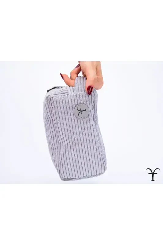 Stylish and Practical Corduroy Bellows Makeup Bag, Multipurpose Bag, Handbag-Red - 7