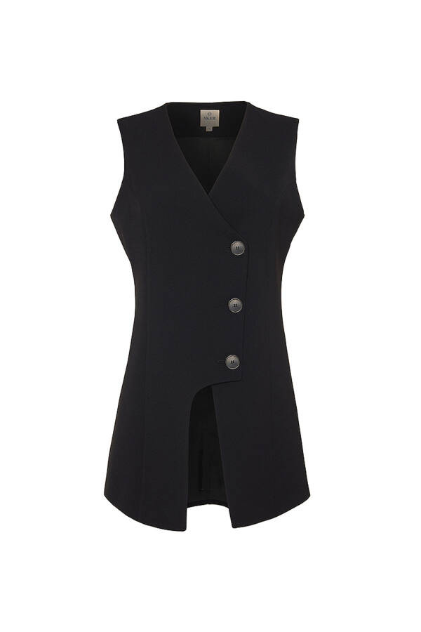 Stylish Buttoned Vest - 1