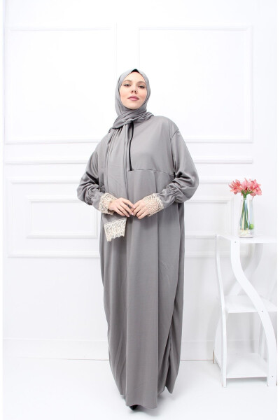 Stylish Women's Prayer Dress with Attached Headscarf for All Seasons - KUTAY COLLECTION (1)