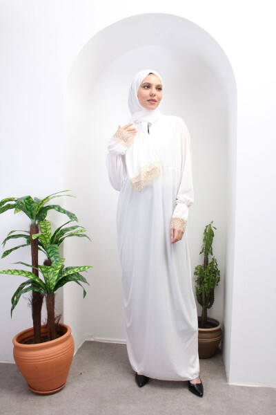 Stylish Women's Prayer Dress with Built-in Hijab for All Seasons - 2