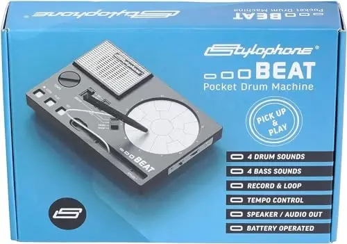 Stylophone Beat - Kompakt Stilus Baraban Mashinasi | 4 Baraban To'plami va 4 Bas Tovushlari | RhytModazone Machine Beat Maker | Baraban Lut Mashinasi - 5