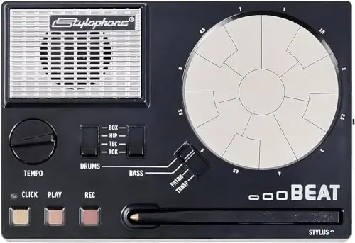 Stylophone Beat - Compact Stylus Drum Machine | 4 Drum Kits & 4 Bass Sounds | RhytModazone Machine Beat Maker | Drum Loop Machine - 3