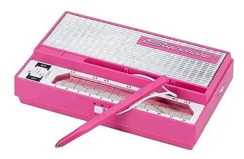Stylophone Pink - Original cho'ntak elektron sintezator - Maxsus nashr | Sintezator musiqa asbobi | Sintezator klaviaturasi | Stilofon asbobi - 2