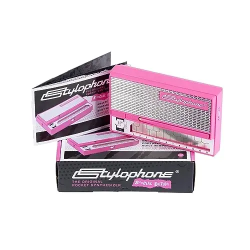 Stylophone Pink - The Original Pocket Electronic Synthesizer - Special Edition | Synth Musical Instrument | Synthesizer Keyboard | Stylophone Instrument - 1