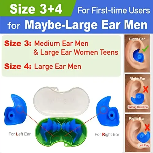 WaterDam Swimming Ear Plugs Great Waterproof Ultra Comfy Earplugs Prevent Swimmer's Ear - 2