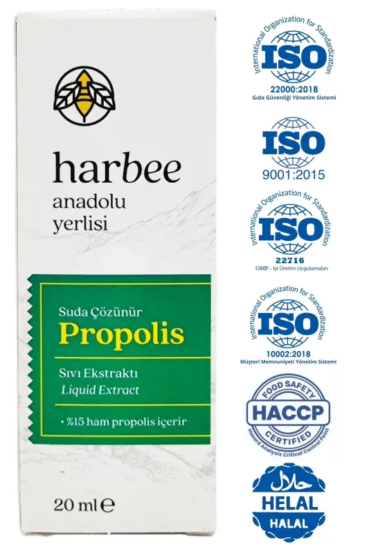 Su Bazlı Propolis Damla - %15 Saf Ham Propolis İçeren Doğal Gıda - Bağışıklık Desteği 20 ml - 4